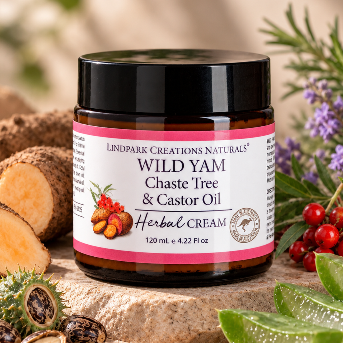 Wild Yam, Chaste Tree & Castor Oil Herbal Cream